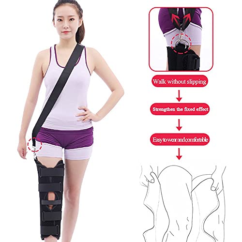 Xhlc Rodillera Ortesis de Fractura de Tibia y peroné Ajustable, Ajustable Correa de fijación Externa para recuperarse Reducir Dolores, dislocaciones de ligamentos, articulaciones de Rodilla