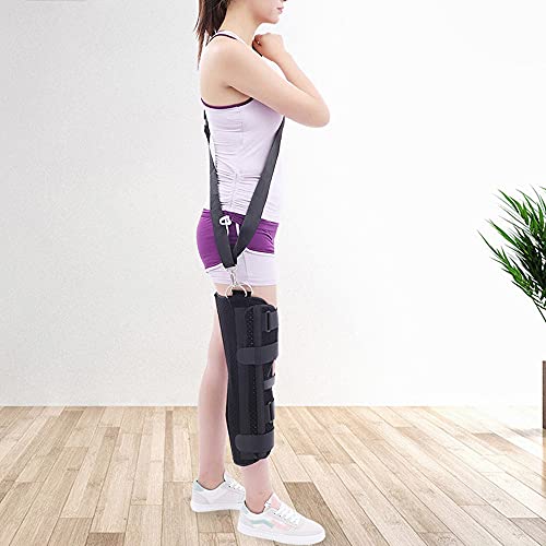 Xhlc Rodillera Ortesis de Fractura de Tibia y peroné Ajustable, Ajustable Correa de fijación Externa para recuperarse Reducir Dolores, dislocaciones de ligamentos, articulaciones de Rodilla