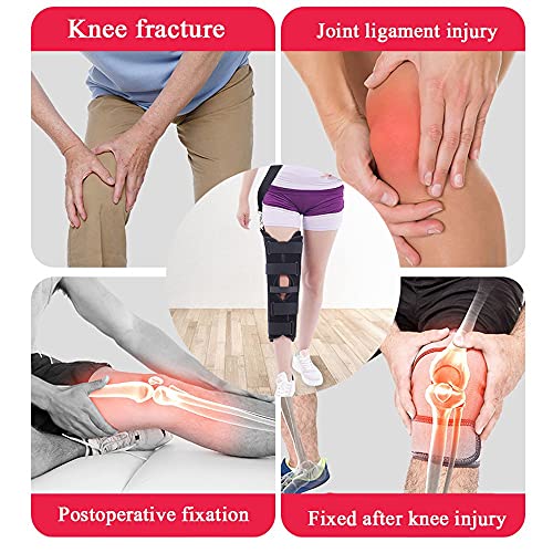 Xhlc Rodillera Ortesis de Fractura de Tibia y peroné Ajustable, Ajustable Correa de fijación Externa para recuperarse Reducir Dolores, dislocaciones de ligamentos, articulaciones de Rodilla