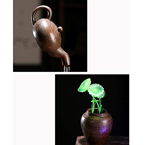 xiangfushe Fuente de Interior Estilo Chino hogar fluyendo Agua Objetos Personalidad Colgando Tetera Feng Shui Afortunado Entrada Sala de Estar Dormitorio Regalo Fuente de Mesa (Color : M)