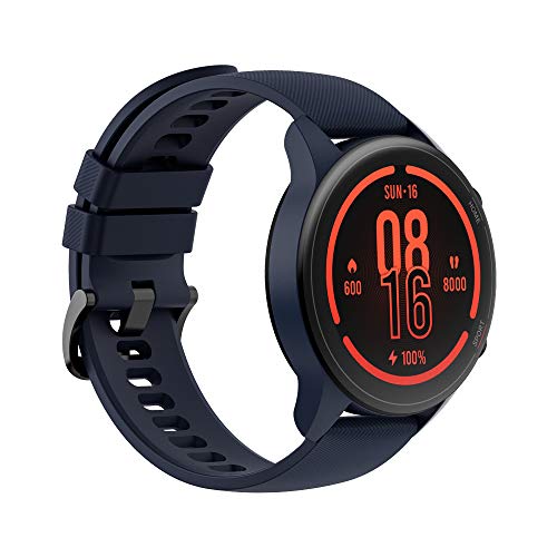 Xiaomi Mi Watch Pantalla 1.39" AMOLED, Medición de Nivel de oxígeno en Sangre, y seguimiendo de 100+ Ejercicios, Color Azul