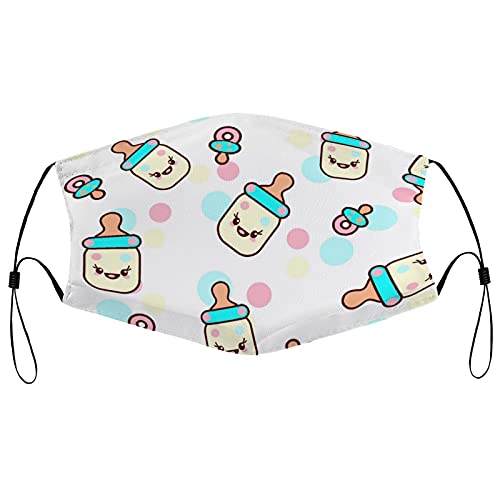 Xingruyun Mascarillas Faciales Personalizadas, Mascarilla Bucal De Diseño Personalizado Con Filtros, Cubierta Facial Unisex Reutilizable Emoticonos Kawaii 1 PCS
