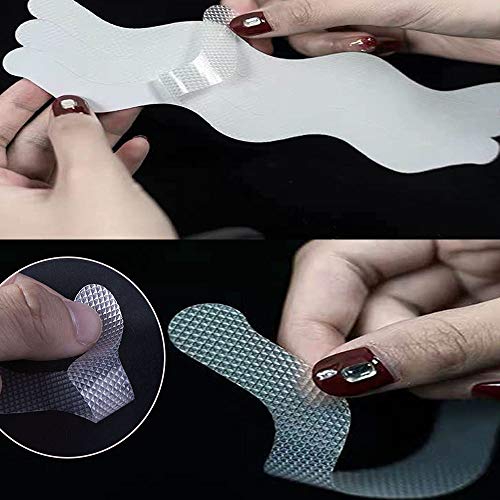 XINGSUI 24 Pegatinas de Tira Antideslizante,AAdhesivo Antideslizante Tipo S con Raspador,para Baño y Escaleras(Transparente)