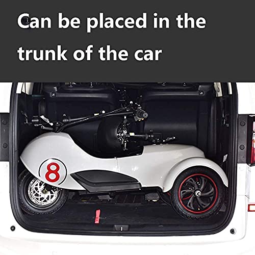 XINTONGSPP Triciclo eléctrico, Sencilla/biplaza/portátil Multifuncional cómodo y Resistente al Desgaste Mini Scooter eléctrico, Adulto Uso al Aire Libre/Necesidades diarias de la Oficina,Rojo