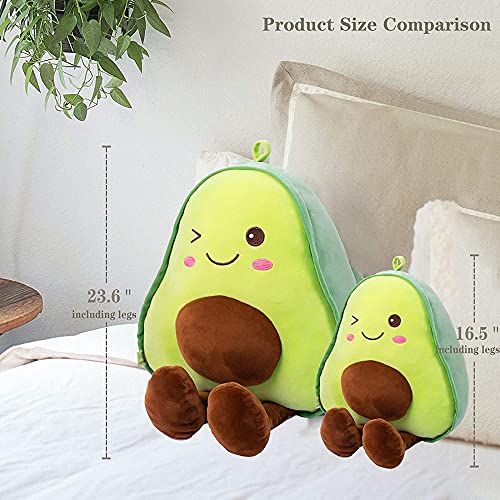 XIUBU Lindo Juguete de Peluche Relleno de Aguacate Relleno muñeca Forma de Fruta cojín Almohada(30cm)
