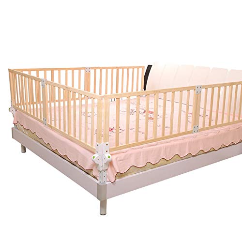 XJJUN-Barandillas para camas Cerca De Bebé A Prueba De Caídas De Madera Cama De Seguridad para Niños Muy Alto Sólido Y Duradero Adecuado para Niños Pequeños, 6 Tallas