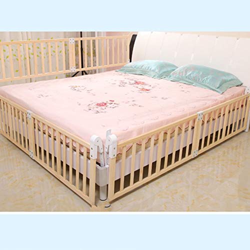 XJJUN-Barandillas para camas Cerca De Bebé A Prueba De Caídas De Madera Cama De Seguridad para Niños Muy Alto Sólido Y Duradero Adecuado para Niños Pequeños, 6 Tallas
