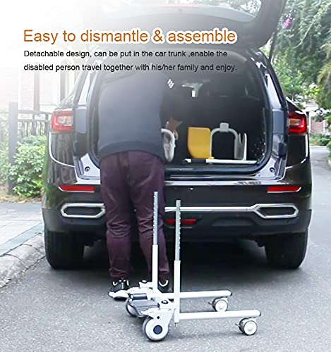 XJJY Silla Ducha Multifunción para Silla Ruedas Inodoro Asiento Inodoro Transporte Ascensor Lavable Rolling Silla Paciente Rehabilitación Anciana Baño Silla De Ruedas,Comfort Version