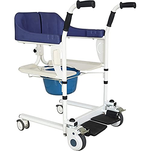 XJJY Silla Ducha Multifunción para Silla Ruedas Inodoro Asiento Inodoro Transporte Ascensor Lavable Rolling Silla Paciente Rehabilitación Anciana Baño Silla De Ruedas,Comfort Version