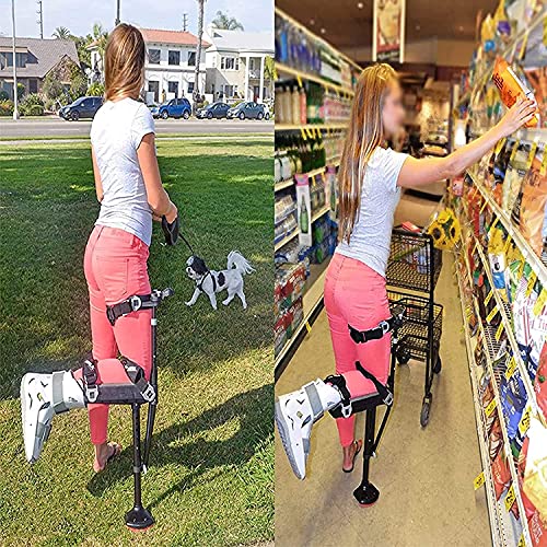 XJZHANG Andador Telescópico De Una Pierna Alternativa a Las Muletas, Muleta De Manos Libres Antideslizante, Muleta De Rodilla Sin Dolor para Fracturas De Tobillo, Esguinces, Pantorrilla