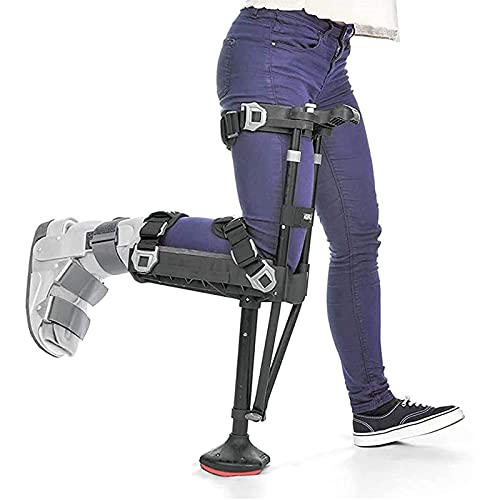 XJZHANG Andador Telescópico De Una Pierna Alternativa a Las Muletas, Muleta De Manos Libres Antideslizante, Muleta De Rodilla Sin Dolor para Fracturas De Tobillo, Esguinces, Pantorrilla