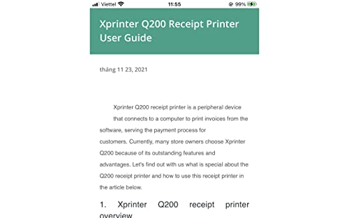 Xprinter Q200 Receipt Printer User Guide