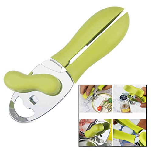 Xrten 4 en 1 Abrelatas Manual de Acero Inoxidable para Abrir Lata y Botellas de Cervezaect