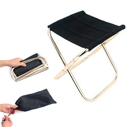Xrten Viajes Taburete Plegable Portátil de Aluminio Ligero Pequeña para Camping, Pesca, Senderismo, Caza ect