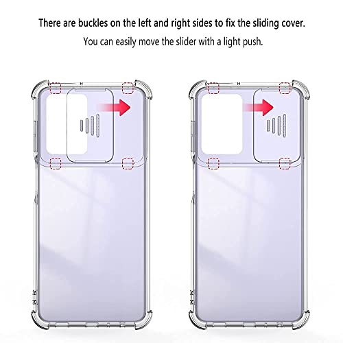 XTCASE Funda para Samsung Galaxy A51, Protección de la Cámara Transparente Carcasa Cubierta de Cámara Deslizante Proteger Ultra-Fina Híbrida PC + TPU Anti-Choque Anti-arañazos