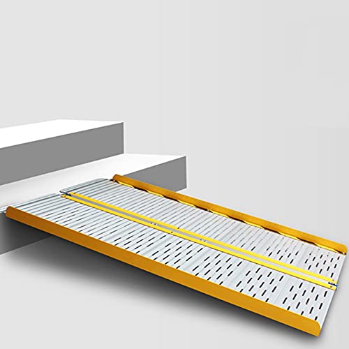 XXIOJUN Rampa para Silla De Ruedas Portátil, Rampa De Aluminio Plegable para Escaleras, Umbral De Puerta, Etc, Superficie Antideslizante, Capacidad De Carga 400 Kg