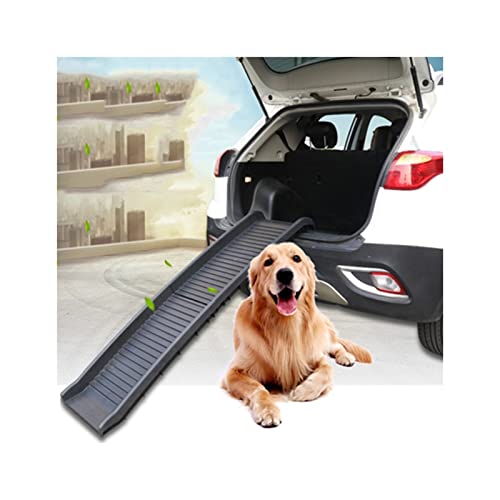 XXIOJUN Rampa Plegable para Perros De 62 Pulgadas, Escalera Plegable Portátil Ligera, Sostiene hasta 150 Libras para Coches, Camiones (Color : Black, Tamaño : 156x40cm)