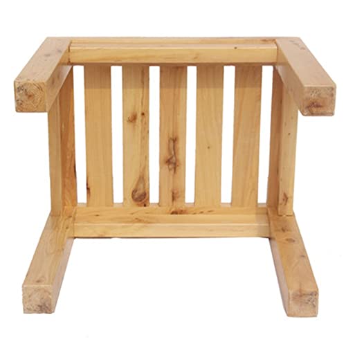 XXIOJUN Taburete para Baño Taburete De Madera Maciza Taburete De Ducha Impermeable Antideslizante, Estable Y Duradero Utilizado para El Baño (Color : Natural, Tamaño : 42x34x45cm)