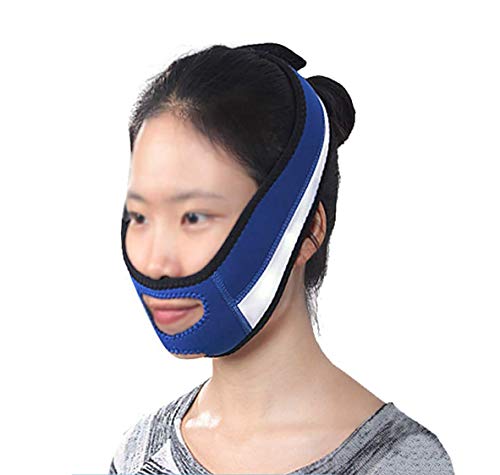 XYSQWZ Vendaje De Estiramiento Facial Cinturón Ronquido Transpirable Femenino para Prevenir El Artefacto Dormir con La Boca Abierta Dispositivo Corrección Luxación Anti-mentón