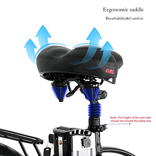 Y20 Bicicleta eléctrica para Adultos Rueda de 20 Pulgadas Bicicleta eléctrica Plegable Bicicleta de montaña 4.0 Neumático Gordo (Standard, 24Ah + 1 batería Repuesto)