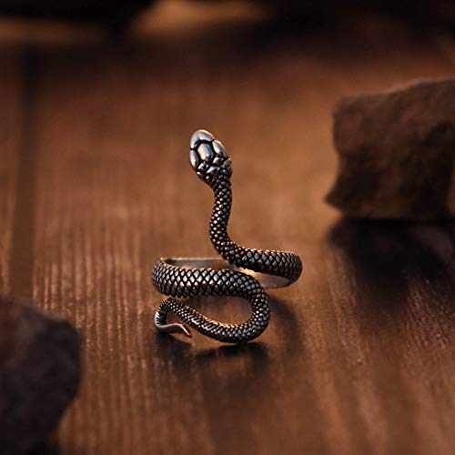 YADOCA 9 Piezas Anillos de Punk Vintage Anillo Mujer Hombre Ajustable Pulpo Dragón Serpiente Gótico Anillo