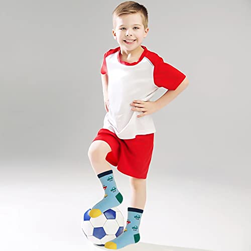 Yafane 12 Pares de Calcetines Antideslizantes para Niños Pequeños Algodón Lindo con Puños Calcetines Antideslizantes para Bebés (Color B, 0-1 años)