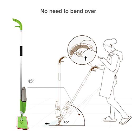 Yagor Fregona En Spray, Fregona De Microfibra 3 En 1 con Función De Pulverización para Una Limpieza Rápida, Fregona En Spray con Boquilla De Pulverización 360° Rotate for Floor