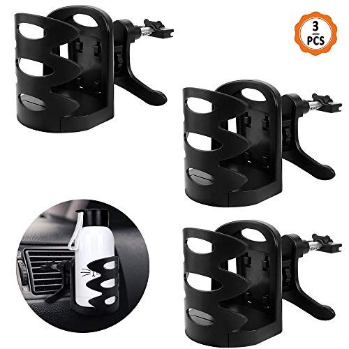 Yangfei 3pcs Posavasos Coche, Soporte Vaso Coche Soporte para Bebidas Coche, Ajustables Soportes para Botellas para Coche, Portavasos para Ventilación de Coche (Diámetro de Taza Dentro de 7 cm)