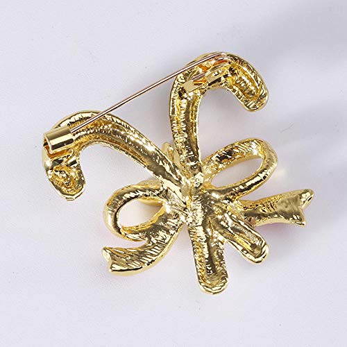 YANGHONDD Broche De La Muleta del Bowknot del Color De Modabroches Y Alfileres para Mujer