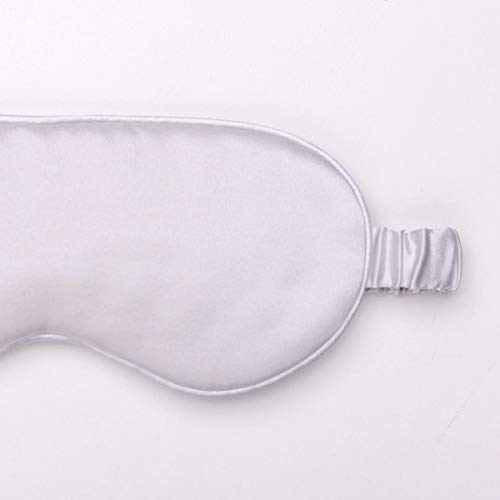 YANSER Antifaz para dormir,100% de seda de mora, Cómodo y transpirable，Mascarilla para dormer, Ideal para la piel Ideal para el sueño del hogar Trabajo de turno de viaje (Silver)