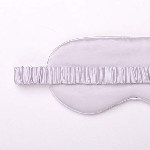 YANSER Antifaz para dormir,100% de seda de mora, Cómodo y transpirable，Mascarilla para dormer, Ideal para la piel Ideal para el sueño del hogar Trabajo de turno de viaje (Silver)