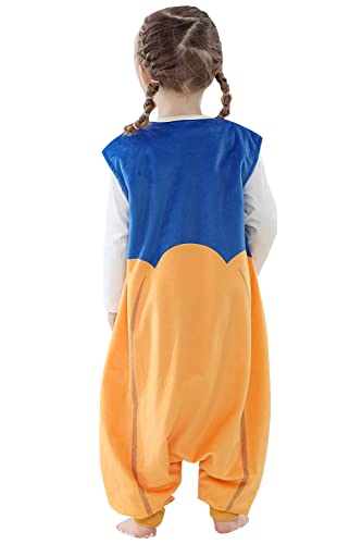 YAOMEI Saco de Dormir para bebé con Piernas Mameluco de bebé Niños Mono Pelele Onesies con Cremallera Animal Pijama, Ropa de Dormir Manta usable para bebés, recién Nacidos (Calabaza, 86)