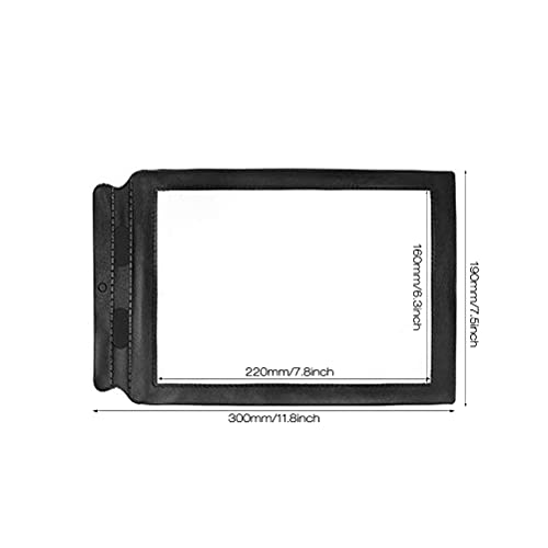 YeenGreen A4 Lupa para Leer, 2 lupas de Lectura de PVC, Lupa Iluminada de página Completa, Lupa para Personas Mayores, Lupa de tres Pliegues para Leer Libros, Periódicos, Negro