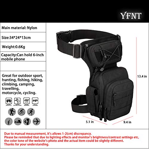 YFNT Exterior táctico Impermeable Pierna Bolsa Banana para Deporte Caminata Camping Militar Bolsa Molle cinturón Bolsa Moto para