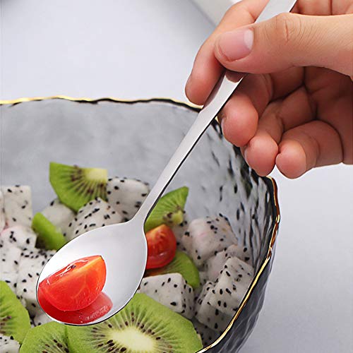 YFWOOD Juego de 3 pares de Tenedores, Cucharas, Palillos, Juego de Vajilla de Acero Inoxidable Coreano, Juego de Vajilla de Cocina de Mango Largo para el Hogar, Viajes, Escuela o Restaurante
