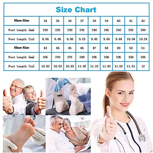 YHXF Zapatillas Ortopédicas Recuperación para Diabéticos Ajustables Extra Anchas para Hombres, Cierre Ajustable para Pies Hinchados, Edema, Artritis, Ancianos En Interiores/Exteriores,Azul,49 EU