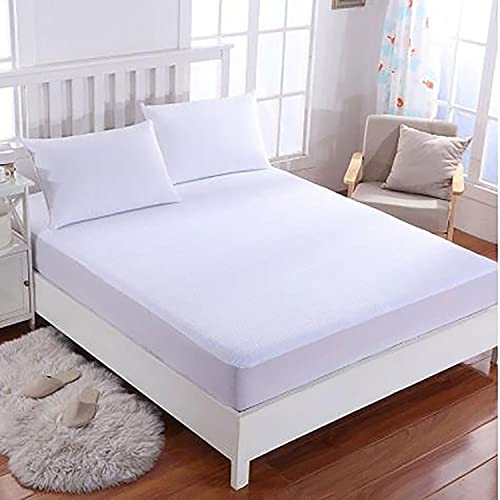YIBO Protector de colchón, Cubre colchón Ajustable, de Rizo, Transpirable, 80% Algodón, Todas Las Medidas, Cama 90 x 190/200 cm