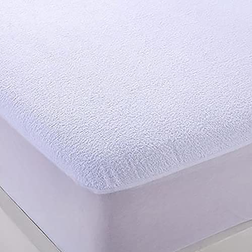 YIBO Protector de colchón, Cubre colchón Ajustable, de Rizo, Transpirable, 80% Algodón, Todas Las Medidas, Cama 90 x 190/200 cm