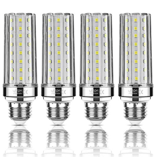 Yiizon Bombillas LED de maíz E27 20W equivalentes a bombillas incandescentes de 150 W 6000K Blanco Frío 2000LM bombillas de tornillo E27 Edison, bombillas LED de candelabro no regulable 4 Paquete