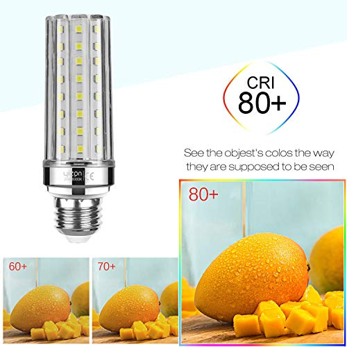 Yiizon Bombillas LED de maíz E27 20W equivalentes a bombillas incandescentes de 150 W 6000K Blanco Frío 2000LM bombillas de tornillo E27 Edison, bombillas LED de candelabro no regulable 4 Paquete