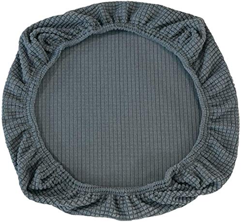 Yikko Fundas de asiento elásticas de spandex para sillas, lavables, para sillas de oficina, sillas de comedor, bar, decoración de bodas (gris)