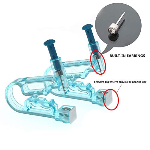 yiqi 6 unids desechable Herramienta de la Unidad de Pistola de perforación estéril del oído estéril con Ear Stud Asepsis Pierce Kit (Primera generación)