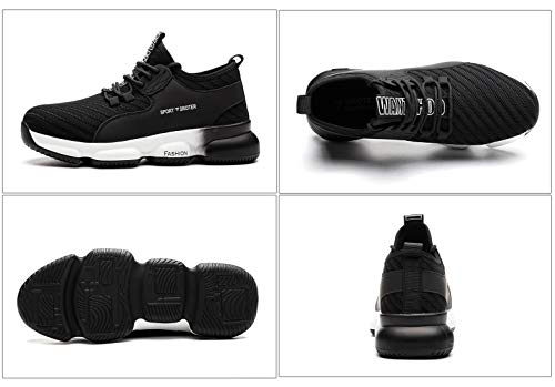 YISIQ Zapatos de Seguridad para Hombre Mujer Transpirable Ligeras con Puntera de Acero Trabajo Calzado de Zapatos de Industrial y Deportiva Unisex 43 EU