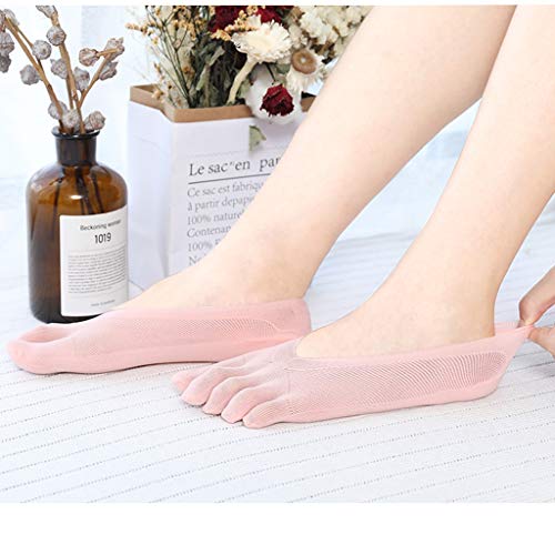 YIXIN2013SHOP Calcetines Toe Calcetines escotados No Show Cinco Dedos Calcetines con Silicona talón for Las Mujeres Calcetín de tripulación (Color : C)