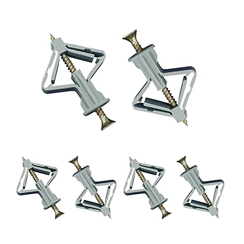 YIXISI 60 Piezas Sujeción para Paredes Huecas, Anclaje de Columna de Tubo de Expansión, Tacos y Tornillos para Fijación en Pared de Yeso, Tacos para Placas de Yeso, Tacos para Placas Ligeras