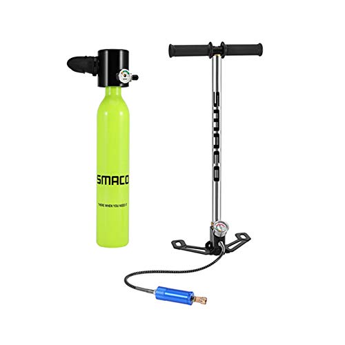 Ylight S300 Cilindro De Equipo De Buceo, 5-10 Minutos De Respiración Libre Mini Portátil Tanque De Oxígeno De Buceo, Material Resistente A La Presión Y A La Corrosión 0.5L