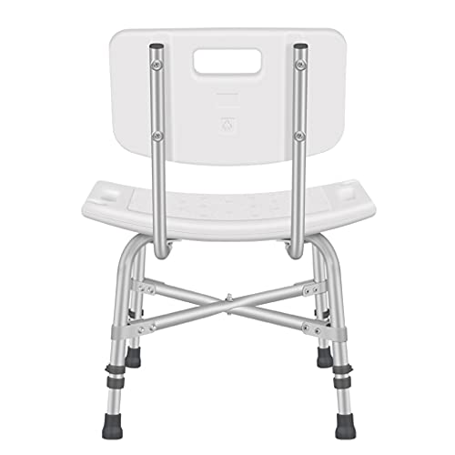 YMQ Taburete De Ducha De 220 Libras con Espalda Removible, Silla De Ducha con Asa Incorporada Y Hebilla De Ducha, Silla De Asiento Antideslizante para Ancianos Y Discapacitados(Size:con Espalda)