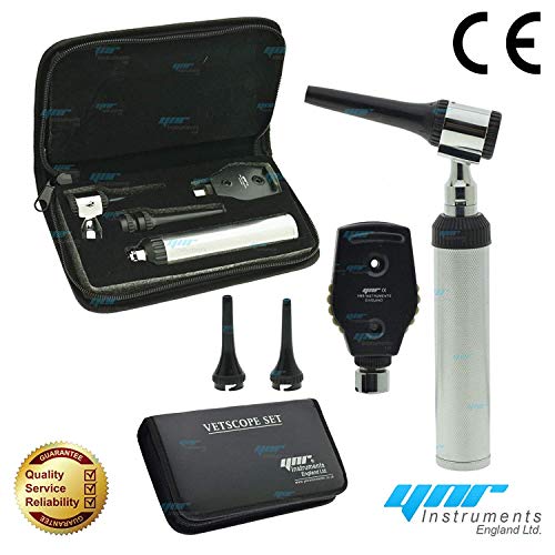 Ynr England Vetscope LED Veterinario Otoscopio Oftalmoscopio Ent Set Veterinario Diagnóstico Veterinarios Profesional Calidad Superior Ce
