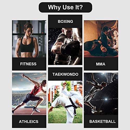 YNXing Cuerda de Entrenamiento de Fuerza para Boxeo, Baloncesto, Valla Entrenamiento Resistencia Cuerda elástica Azul Cuerda de tensión Equipo de Fitness (Negro)