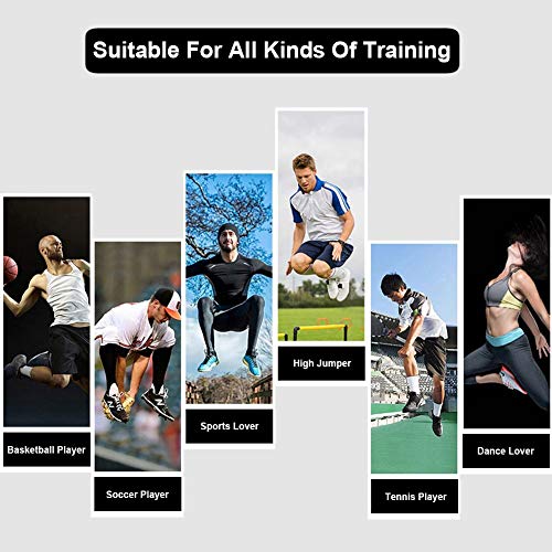 YNXing Cuerda de Entrenamiento de Fuerza para Boxeo, Baloncesto, Valla Entrenamiento Resistencia Cuerda elástica Azul Cuerda de tensión Equipo de Fitness (Negro)